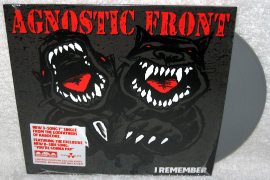 AGNOSTIC FRONT "I Remember" 7" (B9) Grey Vinyl!